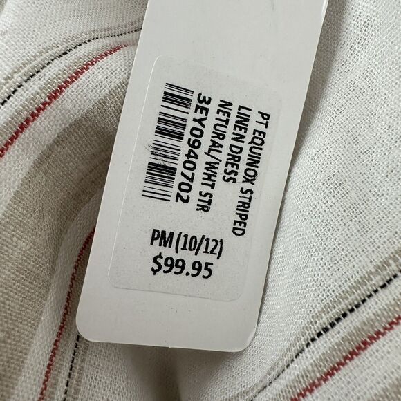 Soft Surroundings Dress Womens Medium Petite Ivory Equinox Linen Beach Neutral - Picture 9 of 15